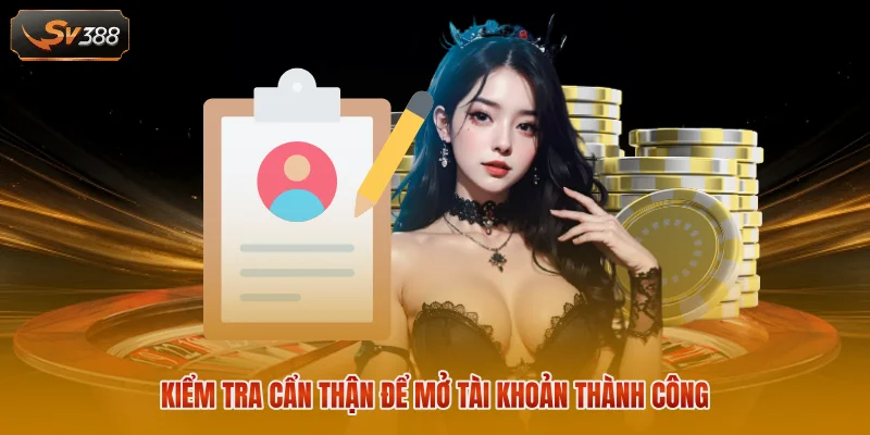 Đăng Ký SV388 Trở Thành Hội Viên Nhận Ưu Đãi Hấp Dẫn 3 Kiểm tra cẩn thận để mở tài khoản thành công